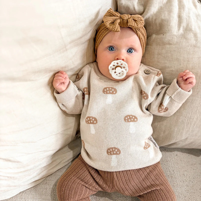 Aster & Oak Mushroom Knit Jumper - Sand