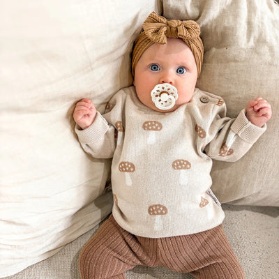 Aster & Oak Mushroom Knit Jumper - Sand