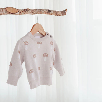 Aster & Oak Mushroom Knit Jumper - Sand