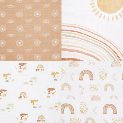Aden and Anais Classic 4 pack Swaddle - Keep Rising