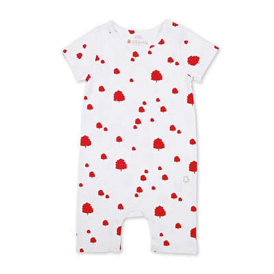 Texas Oak Andy Romper - Red Oak Print