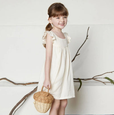Tiny Twig Angel Dress - Natural Crinkle