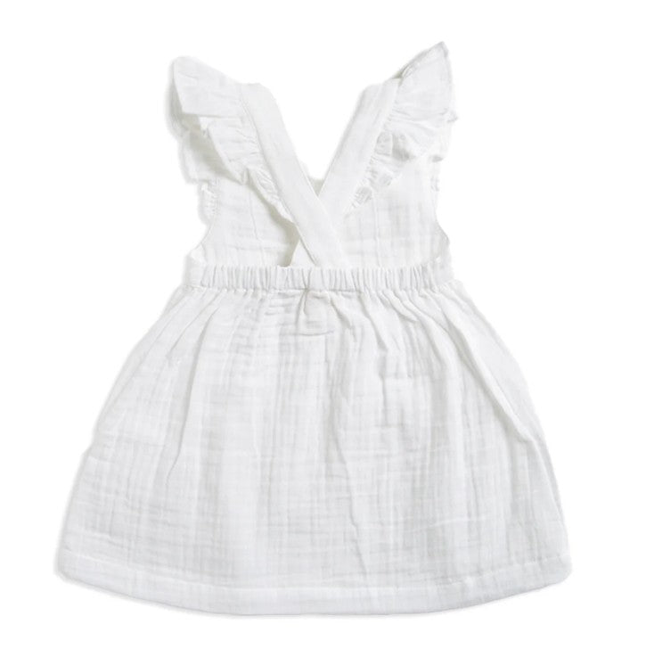 Tiny Twig Angel Dress & Bloomer Set - White Crinkle