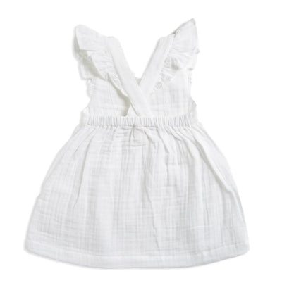 Tiny Twig Angel Dress & Bloomer Set - White Crinkle