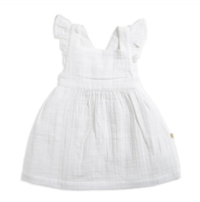 Tiny Twig Angel Dress & Bloomer Set - White Crinkle