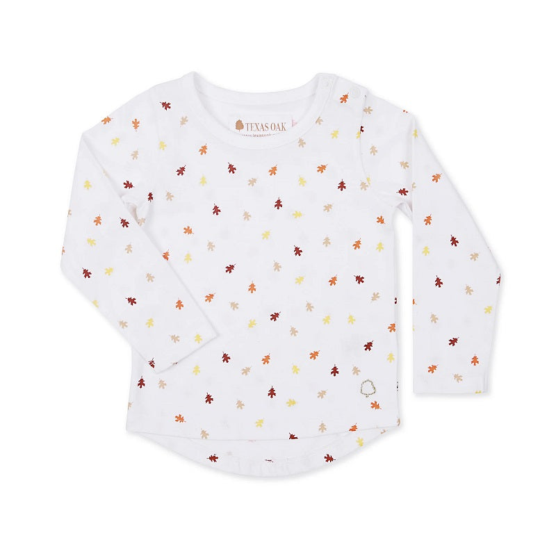Texas Oak Autumn Long Sleeve Tee - Fall Leaves Print