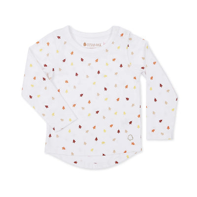 Texas Oak Autumn Long Sleeve Tee - Fall Leaves Print