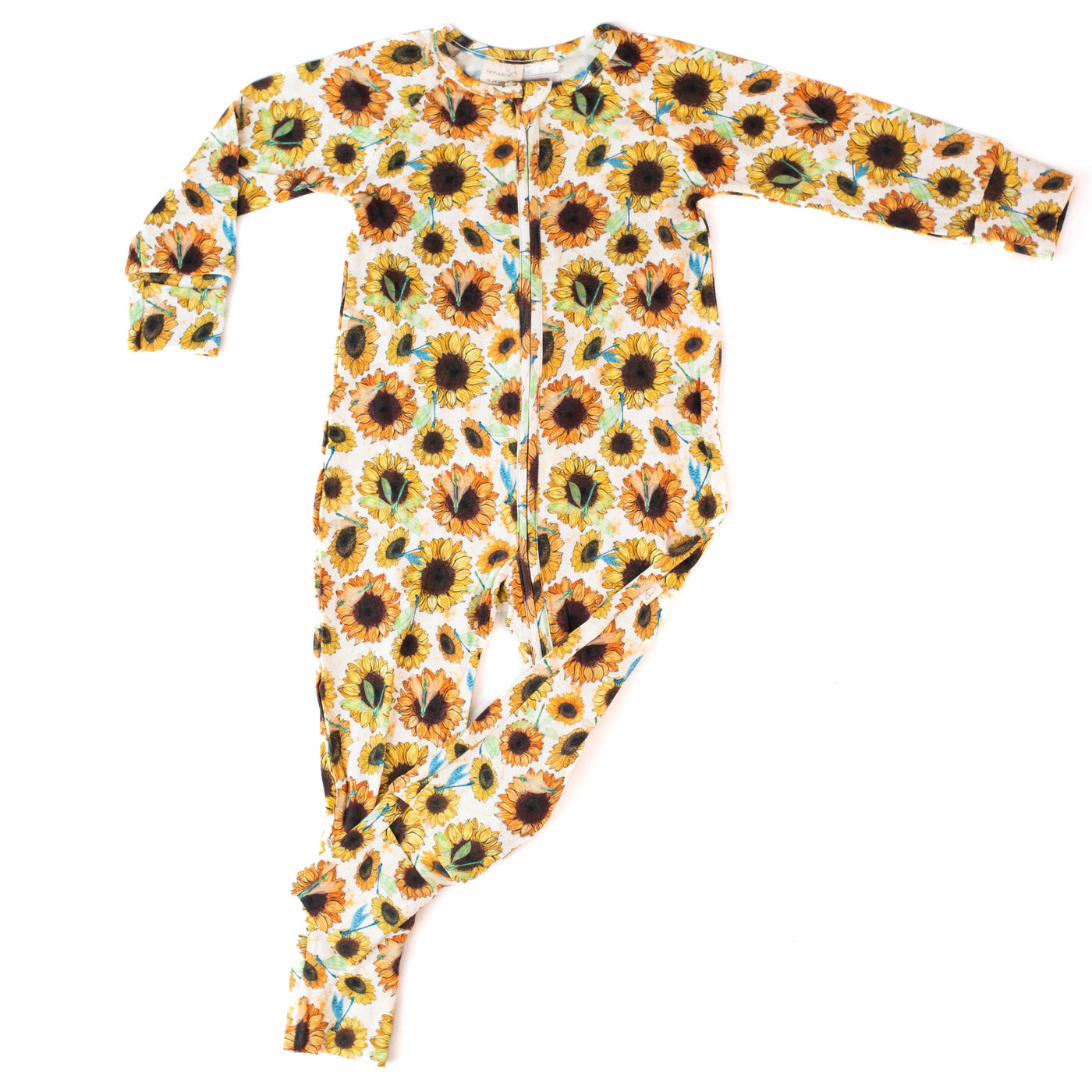 Monarch Long Sleeve Bamboo Zip Bootysuit V3 - Sunny Daze