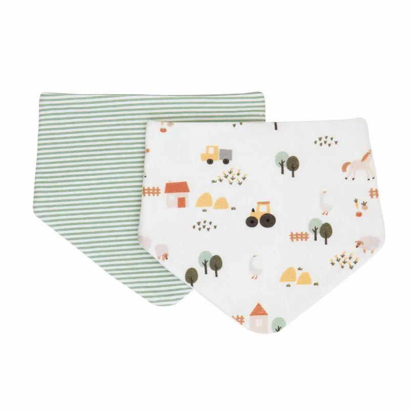 All 4 Ella Bandana Bibs 2 Pack - Country Farm