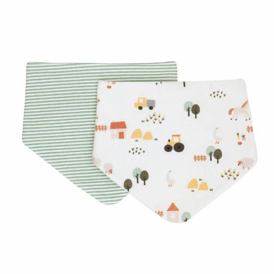 All 4 Ella Bandana Bibs 2 Pack - Country Farm