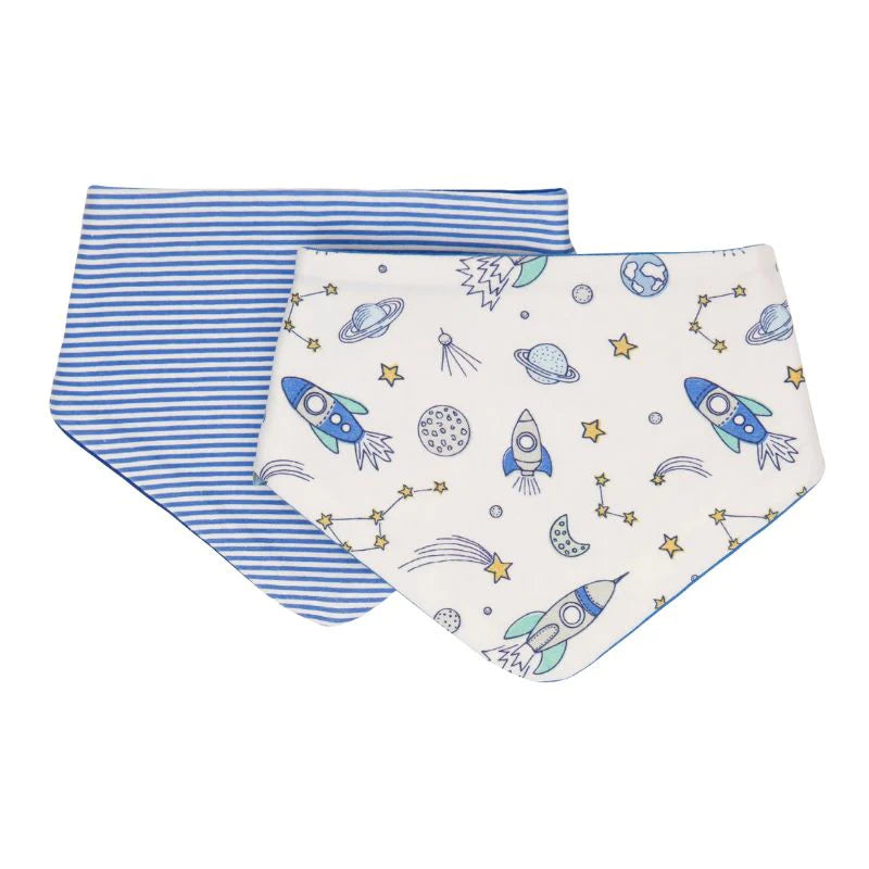 All 4 Ella Bandana Bibs 2 Pack - Blast Off