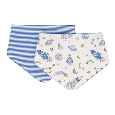 All 4 Ella Bandana Bibs 2 Pack - Blast Off