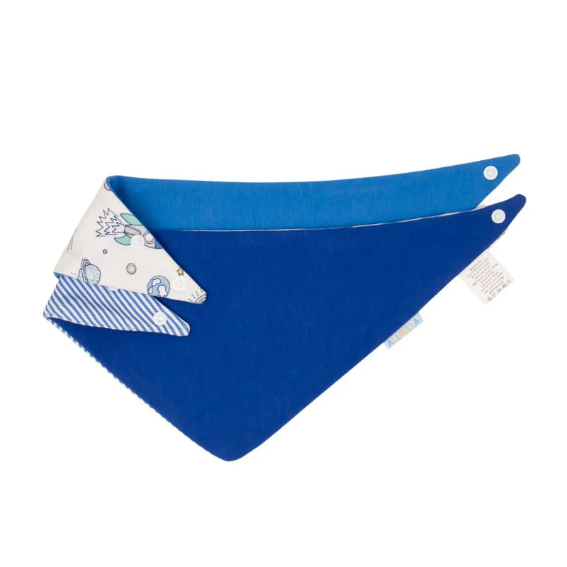 All 4 Ella Bandana Bibs 2 Pack - Blast Off