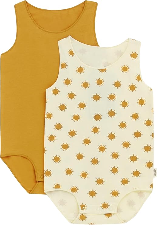 Bonds Wonderbodies Singletsuit 2 Pack - Mini Sunshine Club / Sweet Caramel