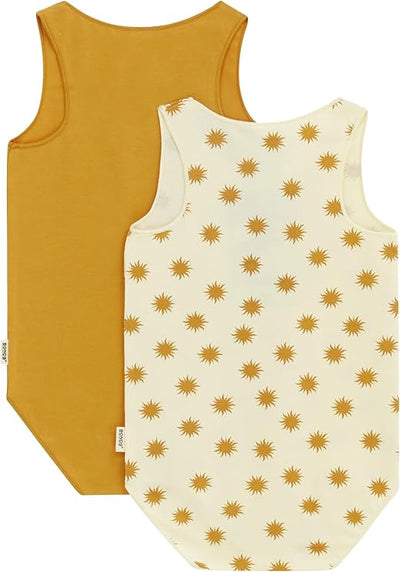Bonds Wonderbodies Singletsuit 2 Pack - Mini Sunshine Club / Sweet Caramel