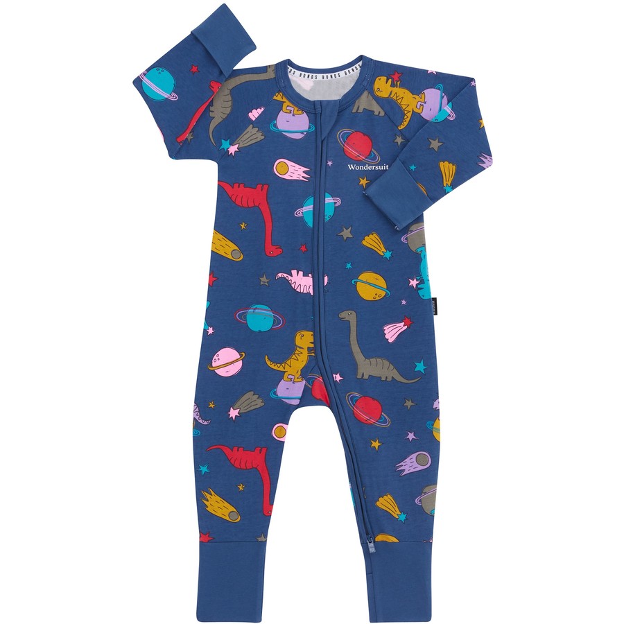 Bonds Zip Wondersuit - Navy Dino Space Print