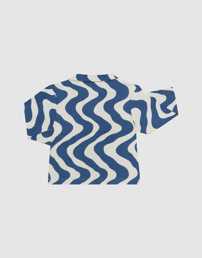 Bonds Flannelette Long Sleeve Top - Mini Dream Waves