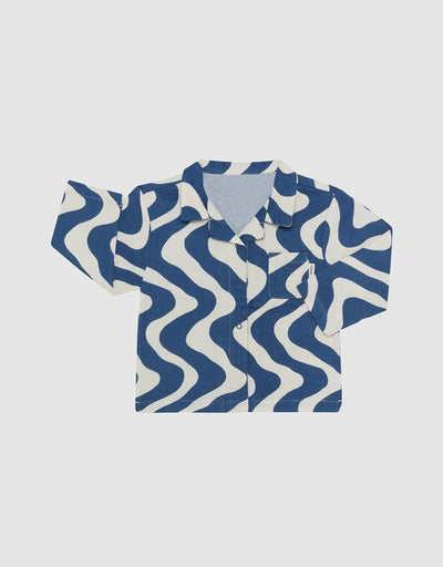 Bonds Flannelette Long Sleeve Top - Mini Dream Waves