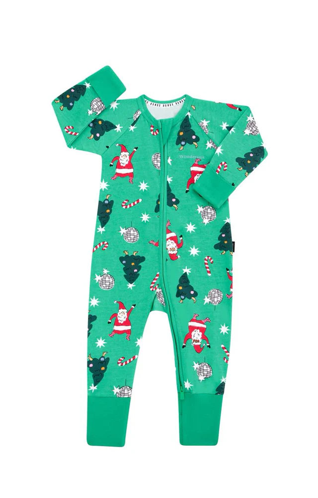 Bonds Zip Wondersuit - Disco Santa Green