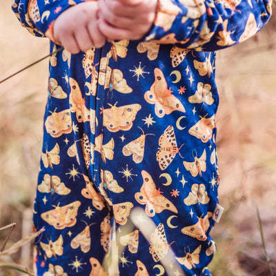 Monarch Long Sleeve Bamboo Zip Bootysuit V2 - Nightlight