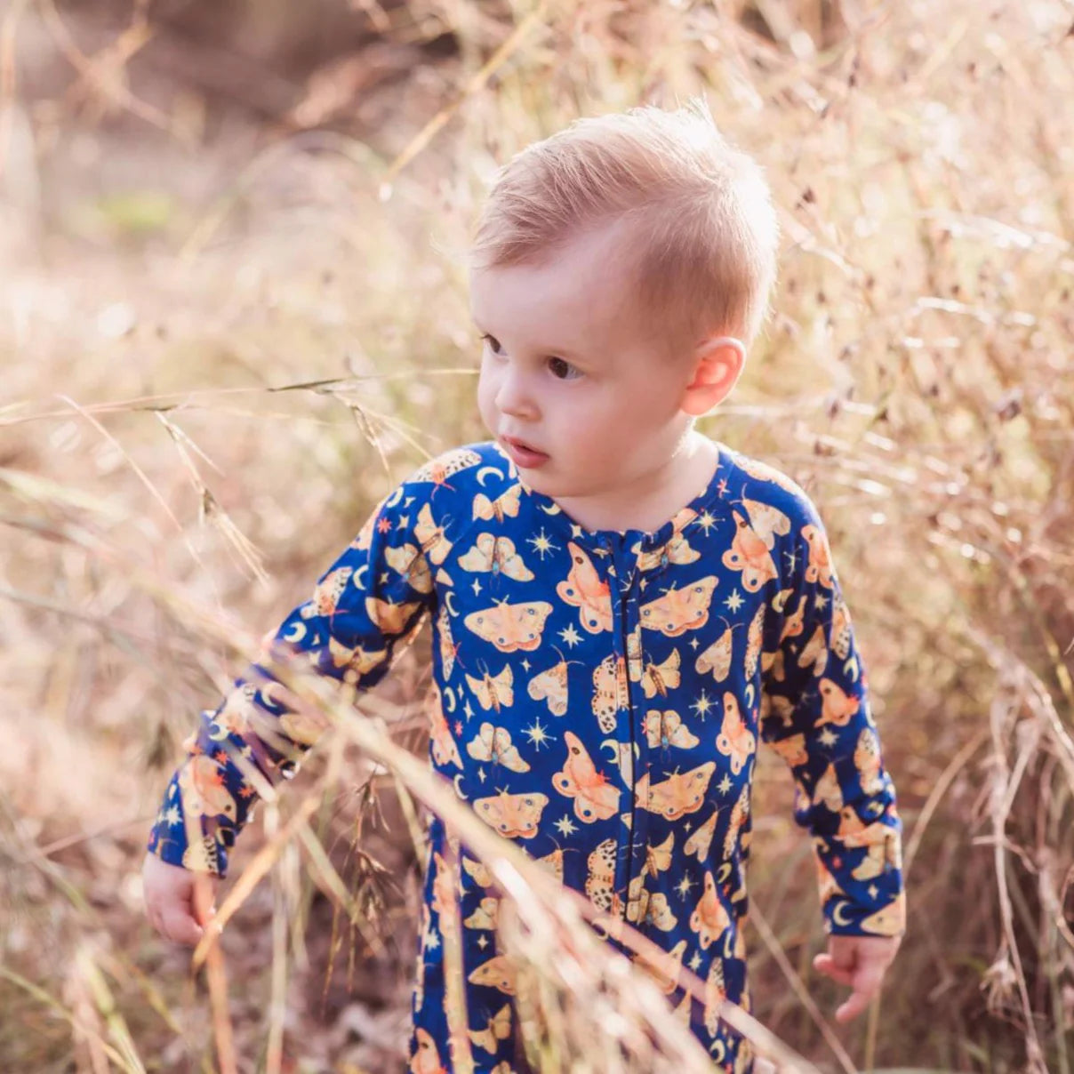 Monarch Long Sleeve Bamboo Zip Bootysuit V2 - Nightlight