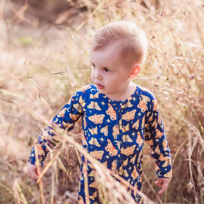 Monarch Long Sleeve Bamboo Zip Bootysuit V2 - Nightlight