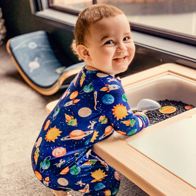 Monarch Long Sleeve Bamboo Zip Bootysuit V3 - Blast Off