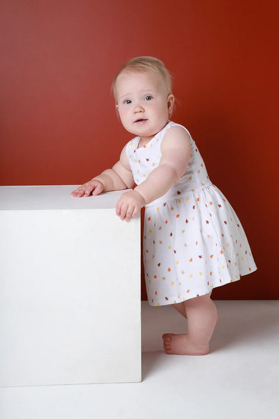 Texas Oak Calypso Dress - Fall Leaves Print