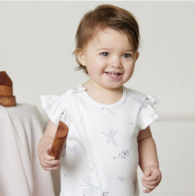 Tiny Twig Cap Sleeve Zipsuit - Dragon Fly