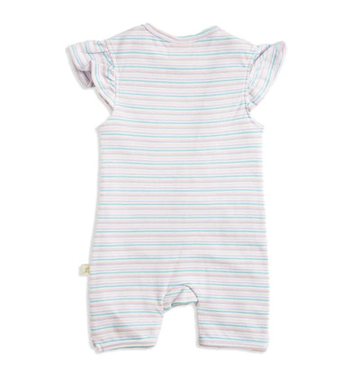 Tiny Twig Cap Sleeve Zipsuit - Candy Stripes