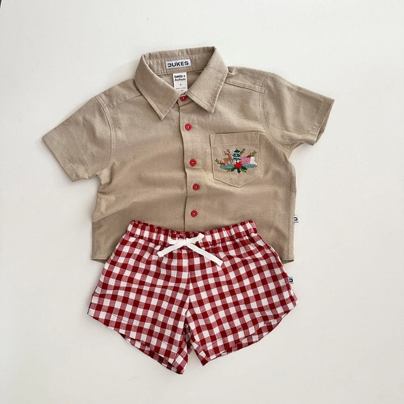 Dukes The Brand Christmas Sand Dress Shirt