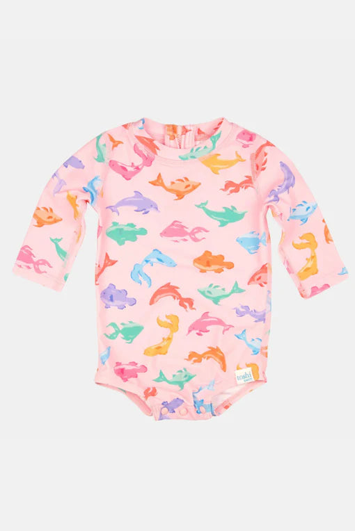 Toshi Swim Baby Onesie Long Sleeve Classic - Dishy Fishy