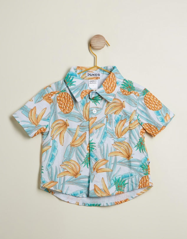 Dukes The Brand Duke Dress Shirt - Pineapple and Banana Print