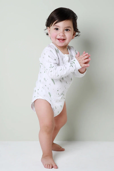 Texas Oak Eden Bodysuit - Green Leaves Print