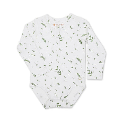 Texas Oak Eden Bodysuit - Green Leaves Print