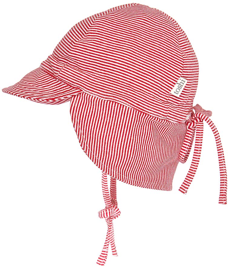 Toshi Baby Flap Cap - Tomato