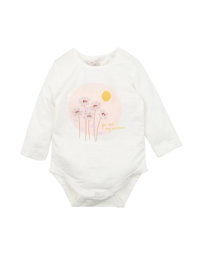 Fox & Finch Painterly Long Sleeve Bodysuit - Cream