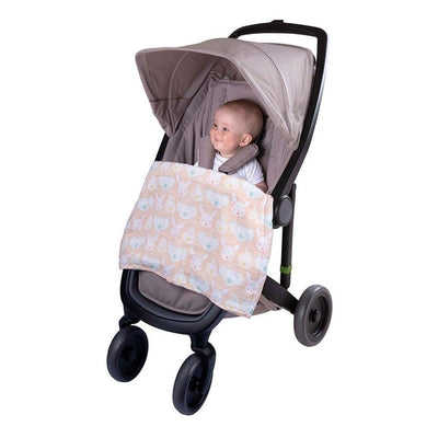 Playgro Fauna Friends Muslin Swaddle and Pram Clips