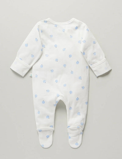 Little Green & Co Core Jersey Zip Onesie - Berry AOP