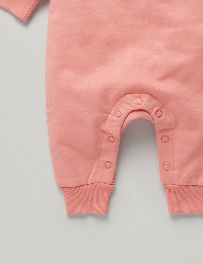 Little Green & Co Core Track Onesie - Peach