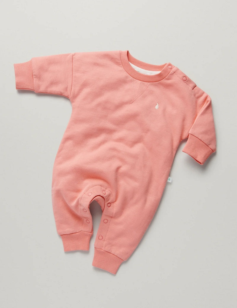Little Green & Co Core Track Onesie - Peach