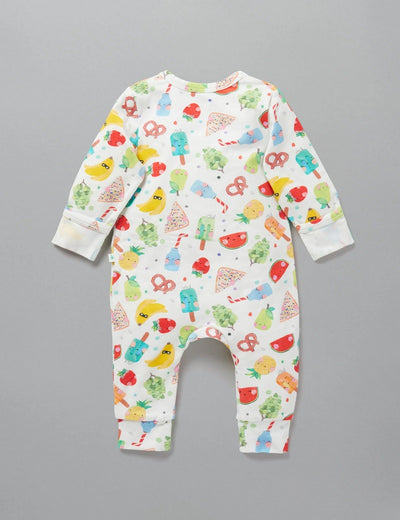 Little Green & Co Jersey Footless Onesie - Summer Yums