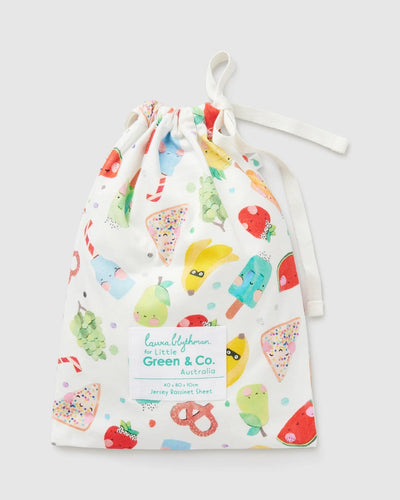Little Green & Co Jersey Bassinet Sheet - Summer Yums