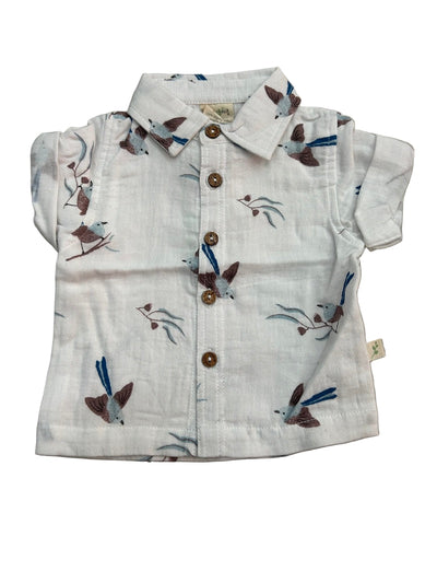 Tiny Twig Gandhi Shirt - Blue Wren