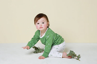 Texas Oak Green Leaf Leggings - Green Leaves Print