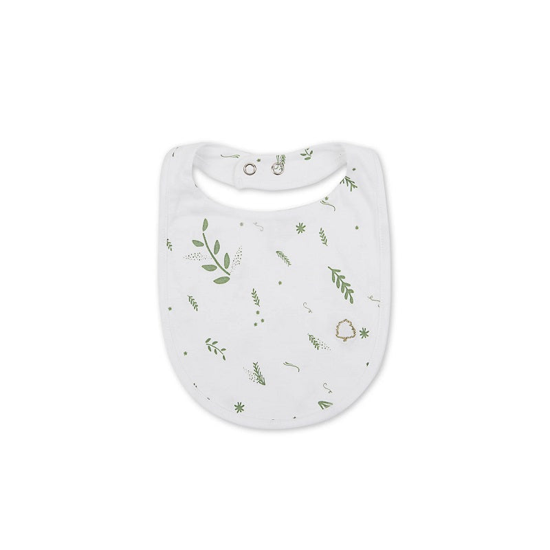 Texas Oak Green Leaves Bib - Green Leaves Print