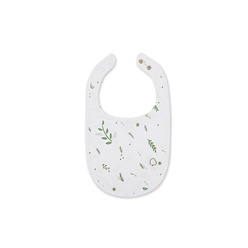 Texas Oak Green Leaves Bib - Green Leaves Print