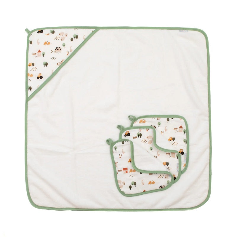 All 4 Ella Baby Hooded Towel - Country Farm