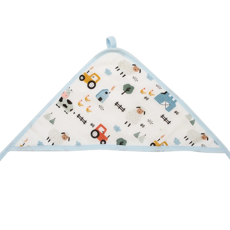 All 4 Ella Baby Hooded Towel - Barnyard