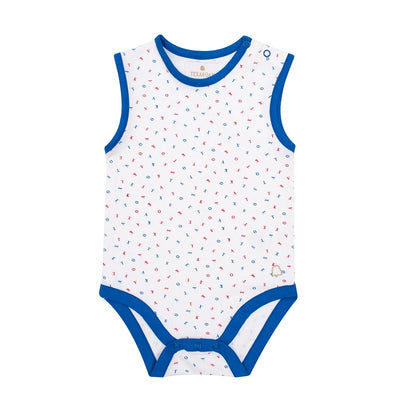 Texas Oak Harry Bodysuit - Tiny Letter Print Blue